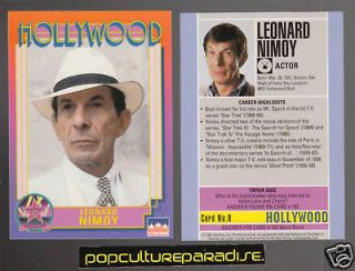 leonard nimoy mr spock 1991 hollywood walk of fame card