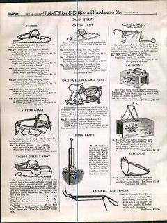 1928 AD California Gopher Trap Abingdon Newhouse Victor #4 Giant 