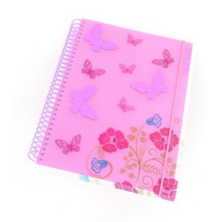 LETTS A5 PINK BUTTERFLY WEEK TO VIEW ACADEMIC MID YEAR STUDENT DIARY 