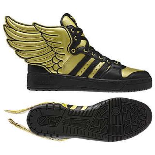 Adidas Jeremy Scott Black Wings Shoes Rare 2.0 JS Gold