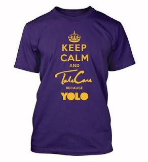 Keep Calm & Take Care because YOLO T shirt OVO XO Drake OvoXO owl 