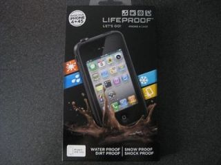 Brand New Lifeproof Apple iPhone 4 and 4s Case   Water Proof  Black