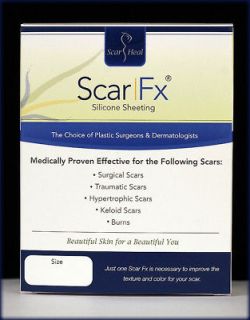 Scar FX Silicone Sheet 1.5 x 9 w/ self adhesive. Post Surgery Scar 