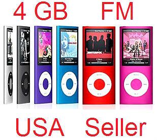 4GB Slim 4th Gen 1.8 LCD Generic  MP4 PLAYER with FM Fast Shipping 