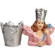 Wizard Of Oz Glinda Witch and Silver Crown Salt and Pepper