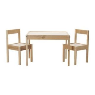 NEW IKEA LATT KIDS WOOD TABLE AND 2 CHAIRS BOY OR GIRL CHILD PLAY 