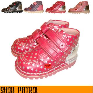 kickers kick hi strap girls boots shoe inf uk size
