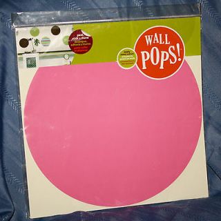 5pk WALL POPS GIRLS PINK 13 LARGE CIRCLES SELF STICK DECALS STICKERS 