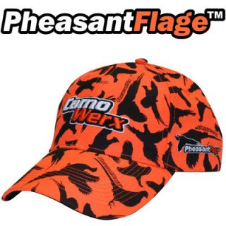 pheasant flage blaze orange camo hat forever hunting pf time