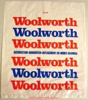 Woolworths~Pl​astic Bags~8 X 10~Unused~X 50~Woolco~F.W 