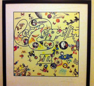 Led Zeppelin III ZACRON Album Framed Litho Print   Signed by Artist 