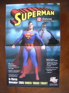 superman deluxe figure promo poster smallville jla time left $