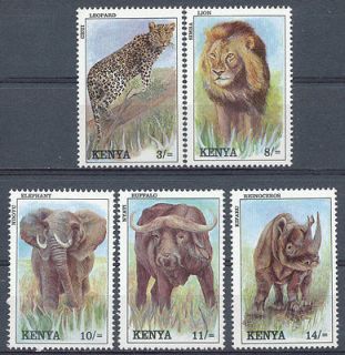 kenya 1992 wildlife african animals sc 568 572 vf mnh