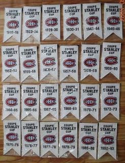 Replica Complete 24 Montreal Canadiens Stanley Cup CHAMPIONS Banners 