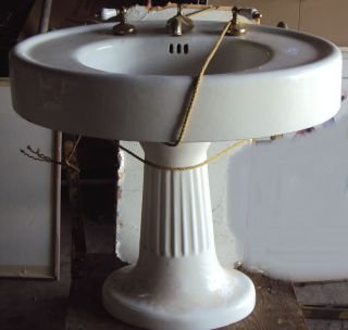 vintage pedastal oval bathroom sink  650 00