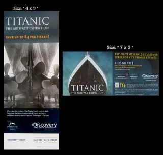 TITANIC THE ARTIFACT EXHIBITION DISCOVERY 2 COLLETIBLE FLYER 2009