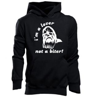 STAR WARS CHEWBACCA HOODY LOVER NOT A BITER KIDS HOODED TOP JF159