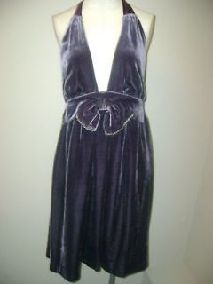 juicy couture berry velvet halter dress nwt $ 348