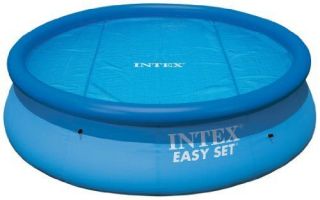 Intex Krystal Clear 10 Foot Solar Pool Cover Reduces Evaporation 