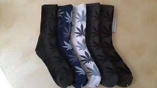 NEW HUF SF Plantlife 420 Crew Hi Socks Marijuana Weed Leaf Many Color 