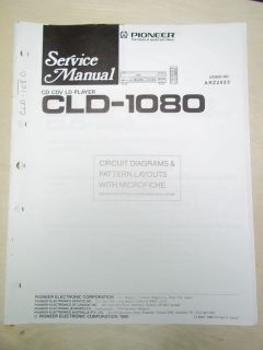 Pioneer Service/Repair Manual~CLD 1080 CD/CDV/LD Player~Original