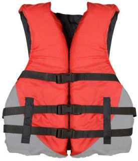 mw universal adult life jacket watersports ski vest red expedited