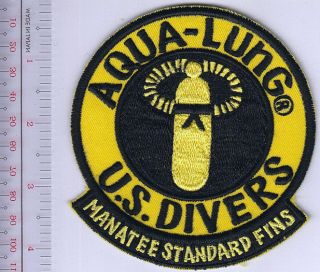 SCUBA Diving USA U.S. Divers Aqua Lung Manatee Standard Fins Patch