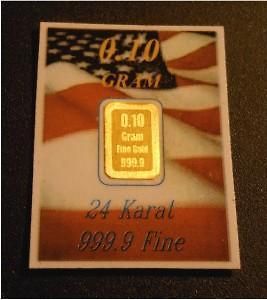   10 G GR .999 Fine 24k 999 Pure Solid 24 Karat Gold Bullion Bar