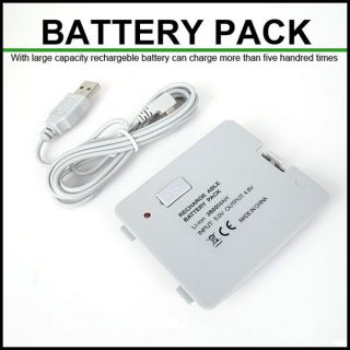 Rechargeable Battery Pack 3800mAh + USB Charger Cable For Wii Fit 