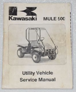 1990 1991 1992 KAWASAKI MULE 500 KAF300 A1 Factory Dealer Service 