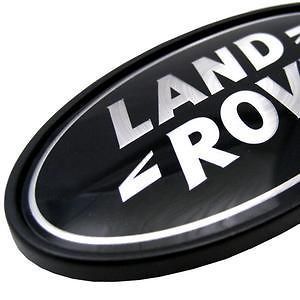 Land Rover Defender black+Silver Oval rear badge SVX new 90 110 series 