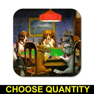 dogs playing poker 1 coaster set free shipping from canada