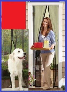 Magnetic Mesh Hands Free Screen Door Keep Fresh Air In & Bugs Out 