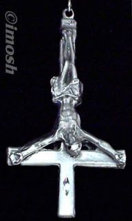 necklace inverted crucifix upside down cross pendant satanic large 