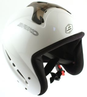 BRIKO FORERUNNER Race Snow Ski Snowboard Helmet 54cm Small Sm S White 