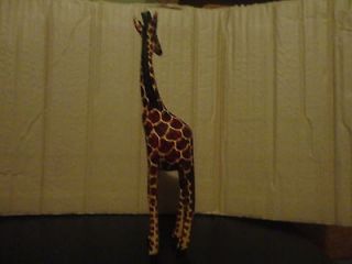 Handcrafted wooden african giraffe animal figure kinea artisan gift