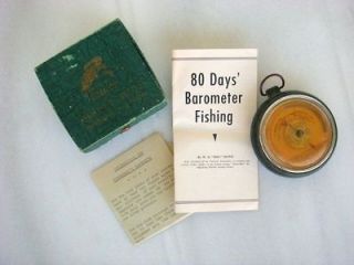 antique taylor fisherman s barometer w original box time left