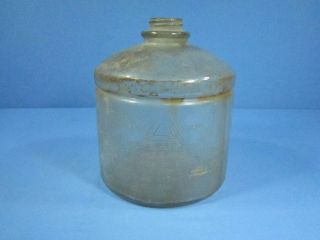   STOVE GLASS FUEL BOTTLE LAST PATENT, MAY 1923 GLASS STOVE JAR