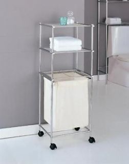 new metro chrome 3 tier rolling laundry hamper cart time
