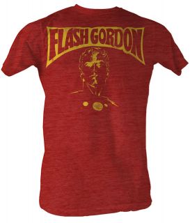 Flash Gordon T Shirt   Flash Bust Adult Red Heather Tee Shirt