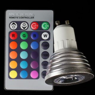 GU10 LED Light Bulb / Remote Controller Magic Lighting 16 Colors 5 