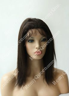 Popular Malaysian Soft Yaki Straight Human Hair Lace Front Wig 10 22 