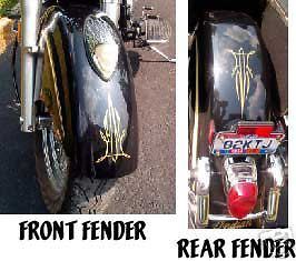 front and rear fender old school pinstripe decals time left