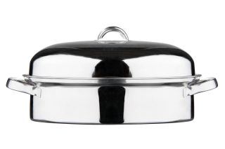   STAINLESS STEEL ROASTING PAN TIN DISH WITH WIRE RACK FREE DELIVERY