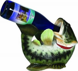 Bass Wine Bottle Holder~Fishing Decor~Wine Rack~Kitchen Riversedge 931