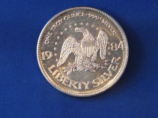 1984 liberty silver art round a mark lot a5171l time