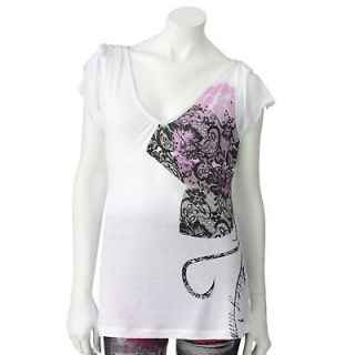   DAWN LACE GRAPHIC TEE Avril Lavigne T SHIRT TOP Size XL Blouse NWT