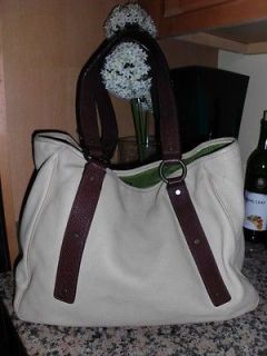 maurizio taiuti pebble leather beige tote bag purse time left