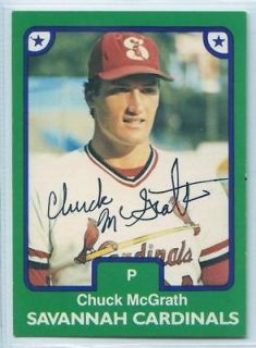 1984 Savannah Cardinals #6 Chuck McGrath Autographed/Signed Card