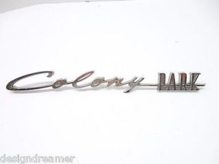1962 mercury colony park fender emblem 62 